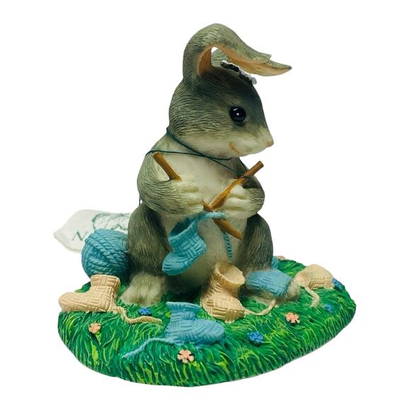Fitz and Floyd Charming Tails Guess What 89/714 Dean Griff Rabbit Figurine MIB - Picture 3 of 9